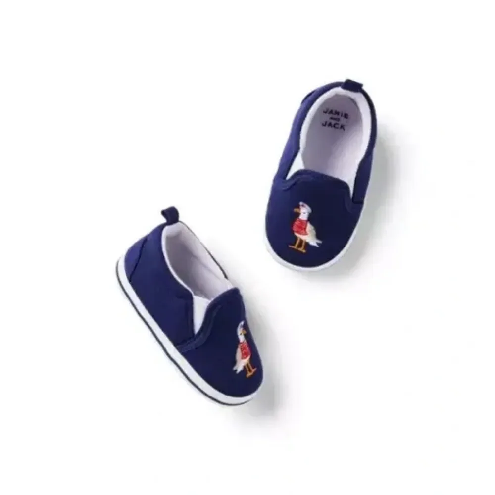 Janie & Jack Baby Seagull Sneaker in Connor Navy Size 3/6 Months